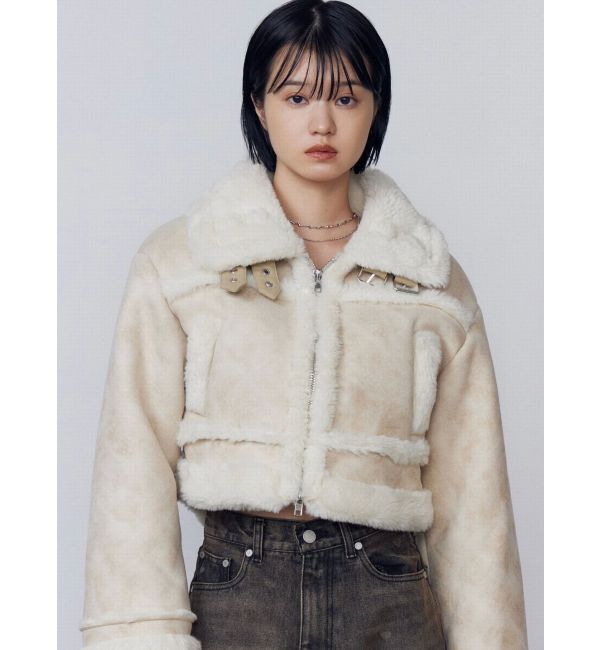 EMODA「ショートフェイクムートンブルゾン」|ブルゾン・スタジャン|