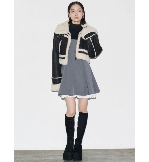 EMODA「ショートフェイクムートンブルゾン」|ブルゾン・スタジャン|