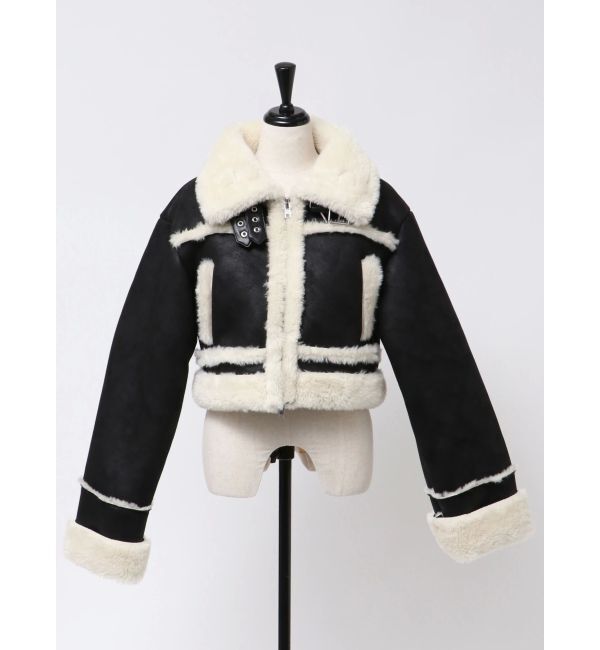 EMODA「ショートフェイクムートンブルゾン」|ブルゾン・スタジャン|