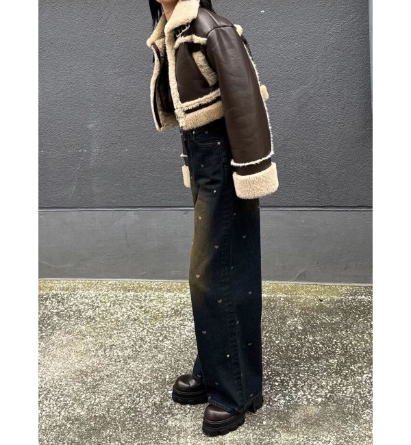 EMODA「ショートフェイクムートンブルゾン」|ブルゾン・スタジャン|