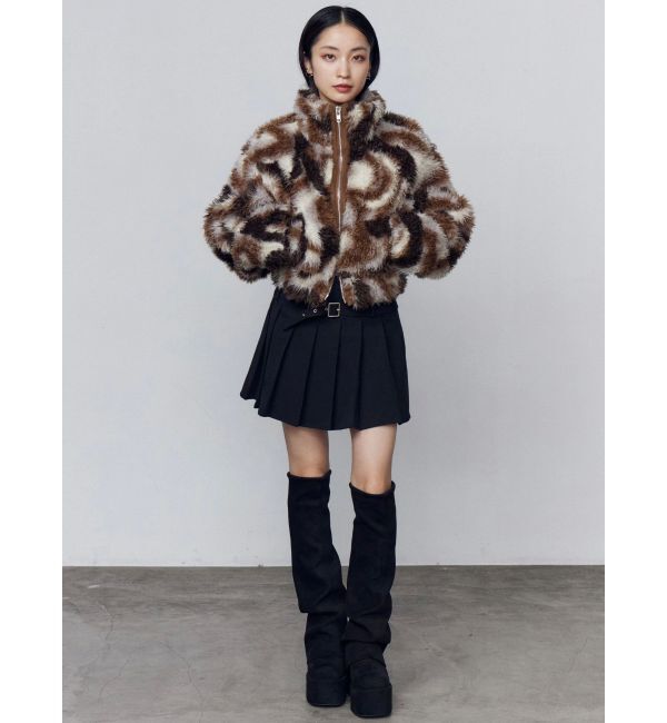 EMODA「シングルミニボアブルゾン」|ブルゾン・スタジャン|