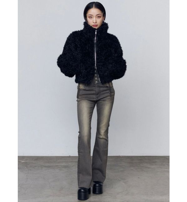 EMODA「シングルミニボアブルゾン」|ブルゾン・スタジャン|