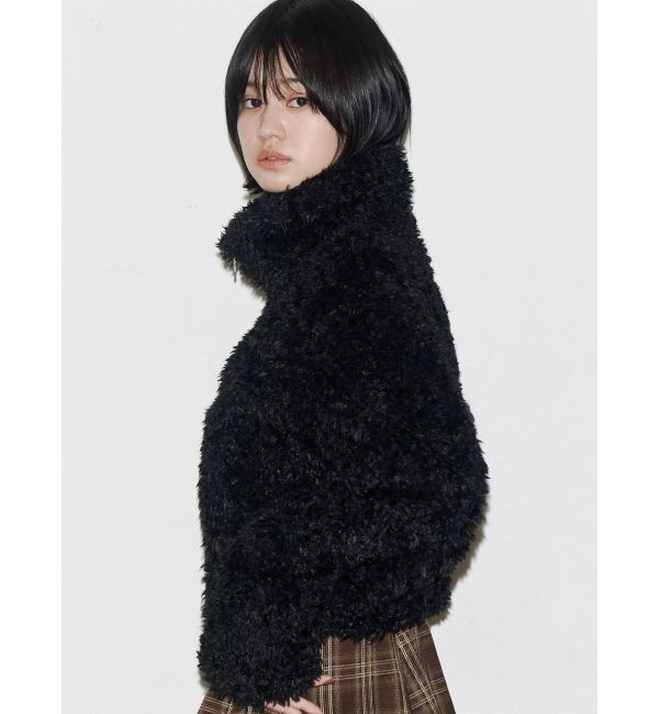 EMODA「シングルミニボアブルゾン」|ブルゾン・スタジャン|