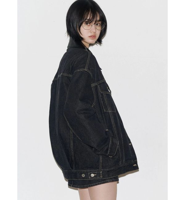 EMODA「ワイドオーバーデニムブルゾン」|ブルゾン・スタジャン|