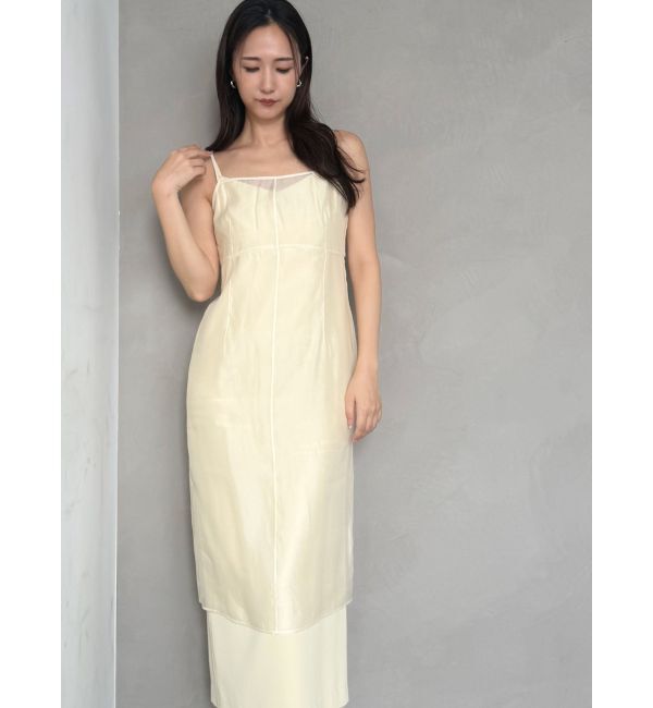 MERCURYDUO「【OUNNOUN】オーガンジーレイヤードキャミワンピース」|ワンピース|