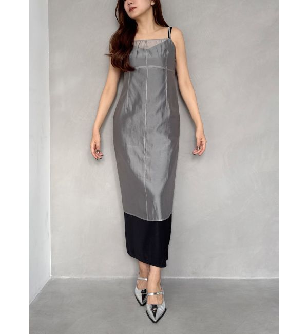 MERCURYDUO「【OUNNOUN】オーガンジーレイヤードキャミワンピース」|ワンピース|