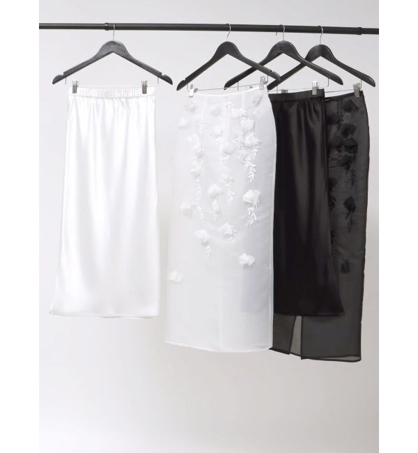 MERCURYDUO「【OUNNOUN】コサージュモチーフオーガンジースカート」|スカート|