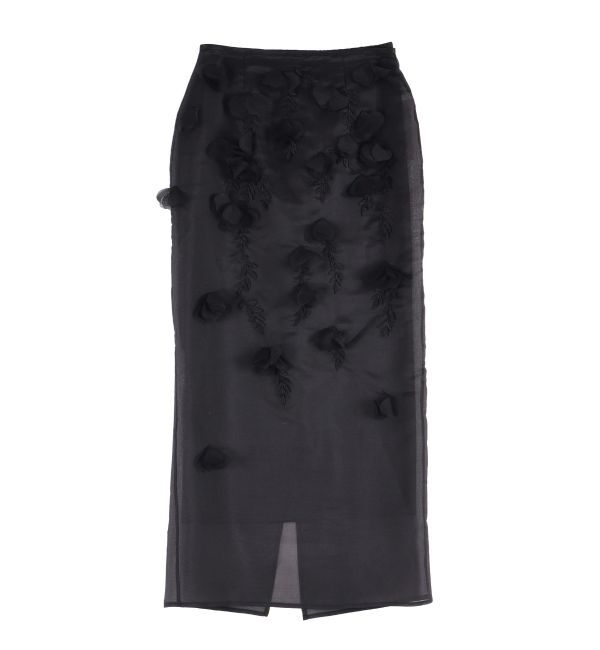 MERCURYDUO「【OUNNOUN】コサージュモチーフオーガンジースカート」|スカート|