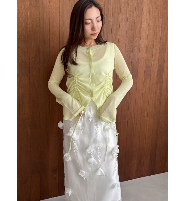 MERCURYDUO「【OUNNOUN】コサージュモチーフオーガンジースカート」|スカート|