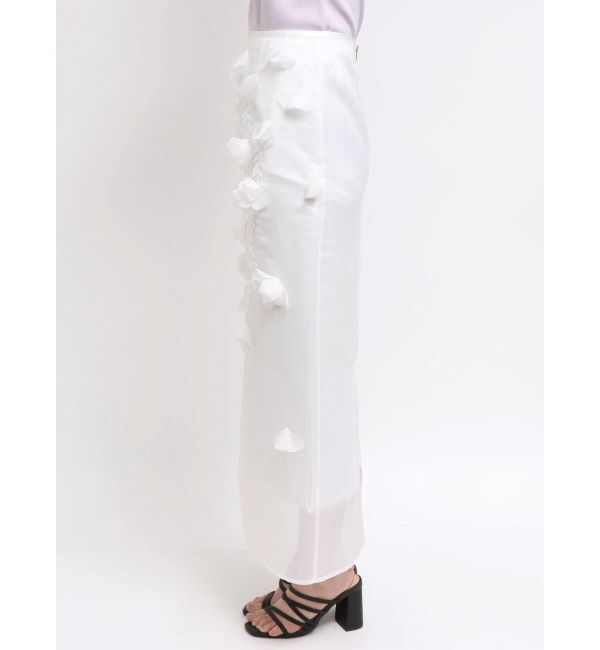 MERCURYDUO「【OUNNOUN】コサージュモチーフオーガンジースカート」|スカート|