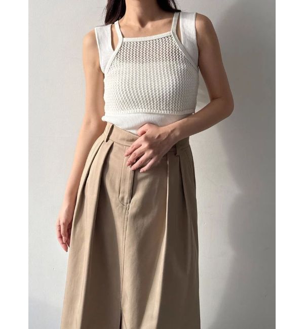 MERCURYDUO「【OUNNOUN】メッシュレイヤードニット」|ニット・セーター|