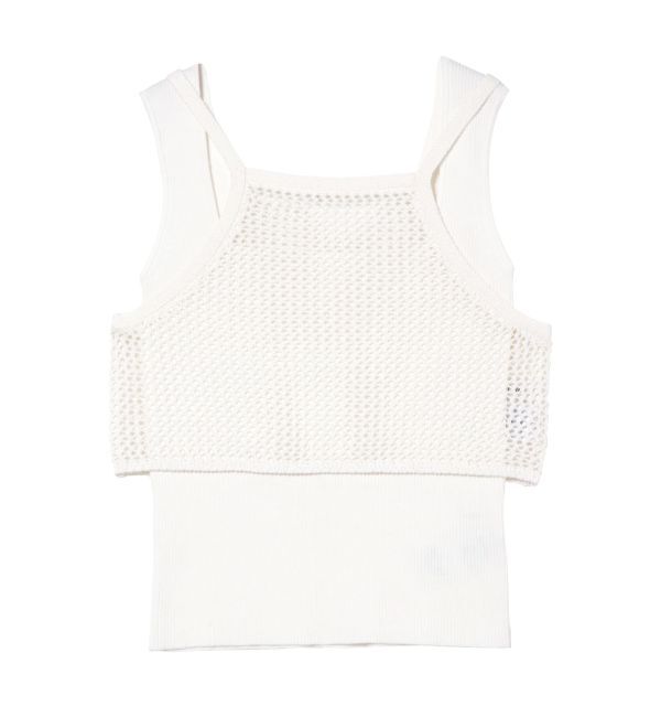 MERCURYDUO「【OUNNOUN】メッシュレイヤードニット」|ニット・セーター|