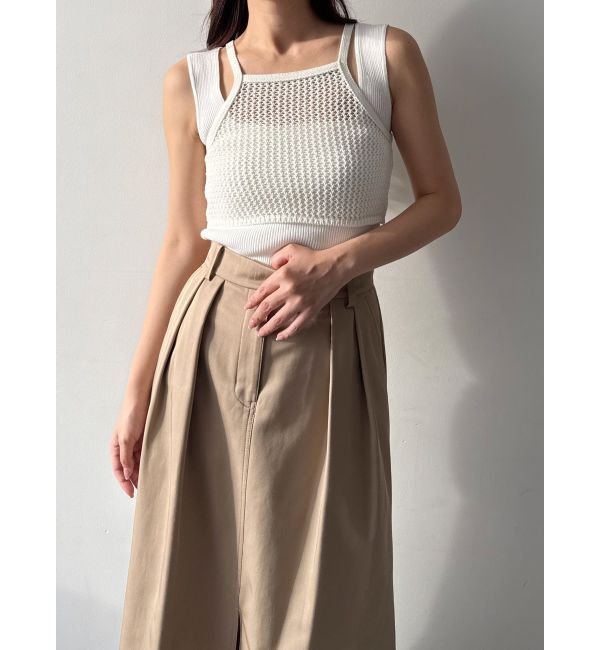 MERCURYDUO「【OUNNOUN】メッシュレイヤードニット」|ニット・セーター|