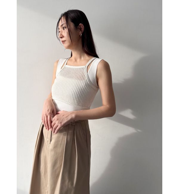 MERCURYDUO「【OUNNOUN】メッシュレイヤードニット」|ニット・セーター|