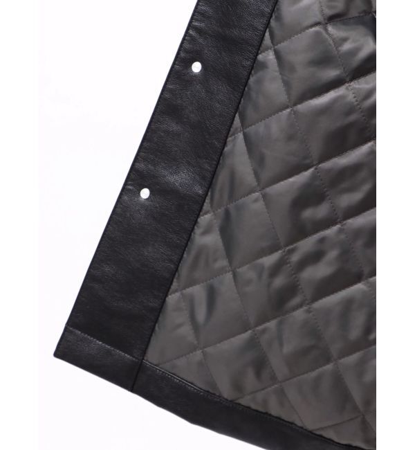 MERCURYDUO「【OUNNOUN】フェイクレザーカバーオール」|ブルゾン・スタジャン|