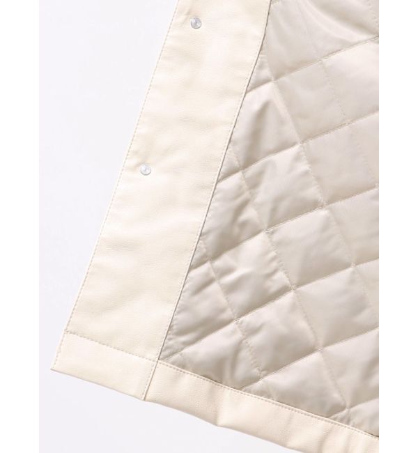 MERCURYDUO「【OUNNOUN】フェイクレザーカバーオール」|ブルゾン・スタジャン|