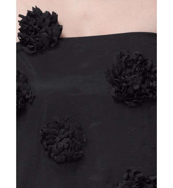 MERCURYDUO「【OUNNOUN】フラワーモチーフチュールTブラウス」|シャツ・ブラウス|