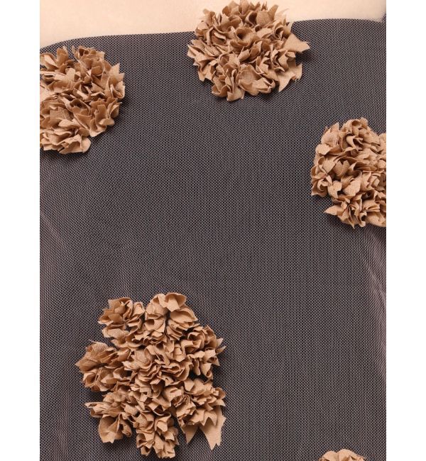 MERCURYDUO「【OUNNOUN】フラワーモチーフチュールTブラウス」|シャツ・ブラウス|