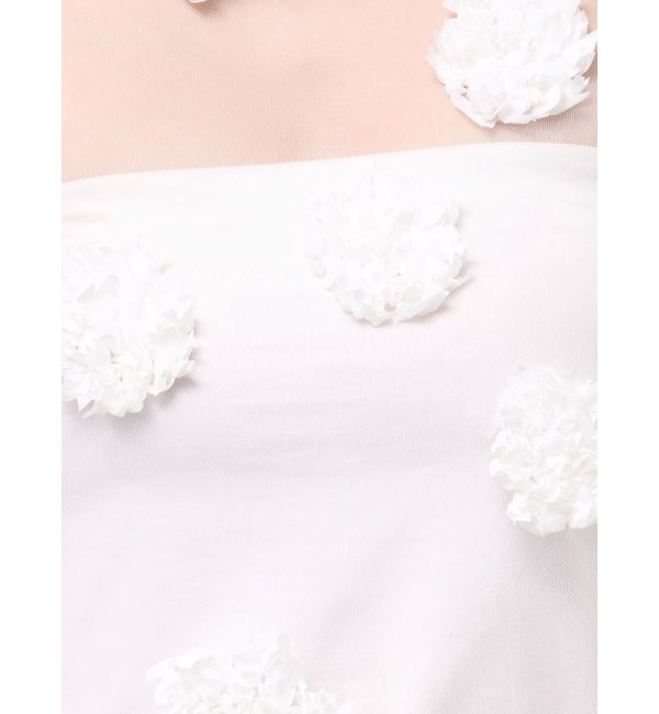 MERCURYDUO「【OUNNOUN】フラワーモチーフチュールTブラウス」|シャツ・ブラウス|