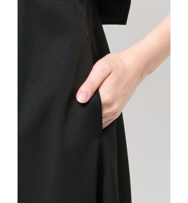 MERCURYDUO「バイカラーハーフスリーブトレンチフレアワンピース」|ワンピース|