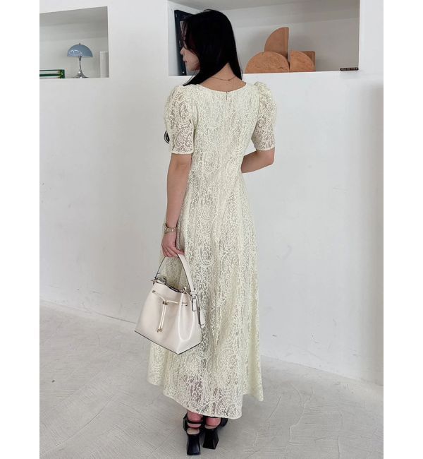 MERCURYDUO「レースパイピングロングワンピース」|ワンピース|