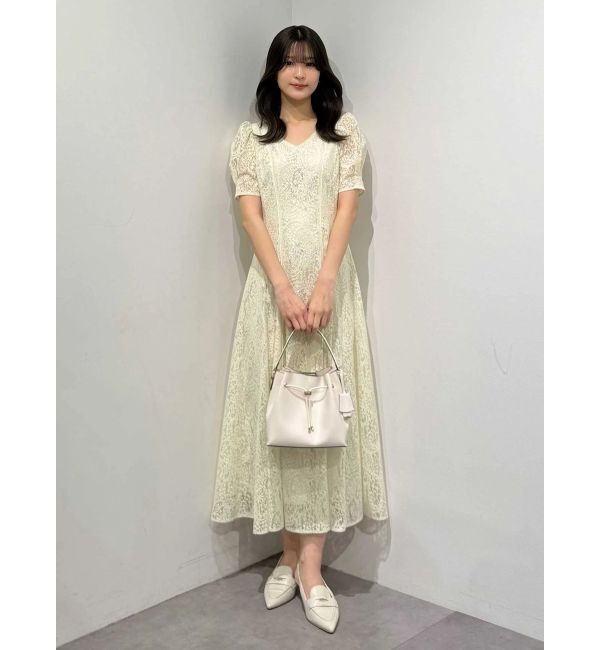 MERCURYDUO「レースパイピングロングワンピース」|ワンピース|