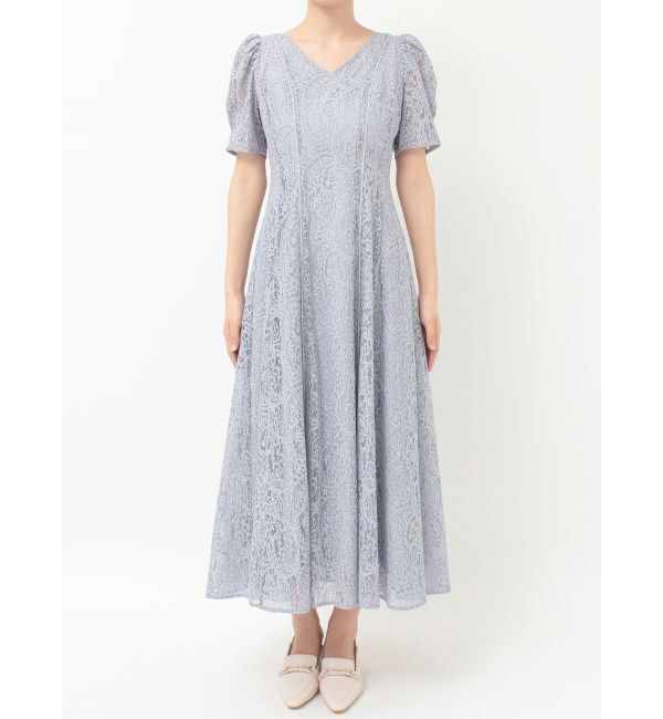 MERCURYDUO「レースパイピングロングワンピース」|ワンピース|