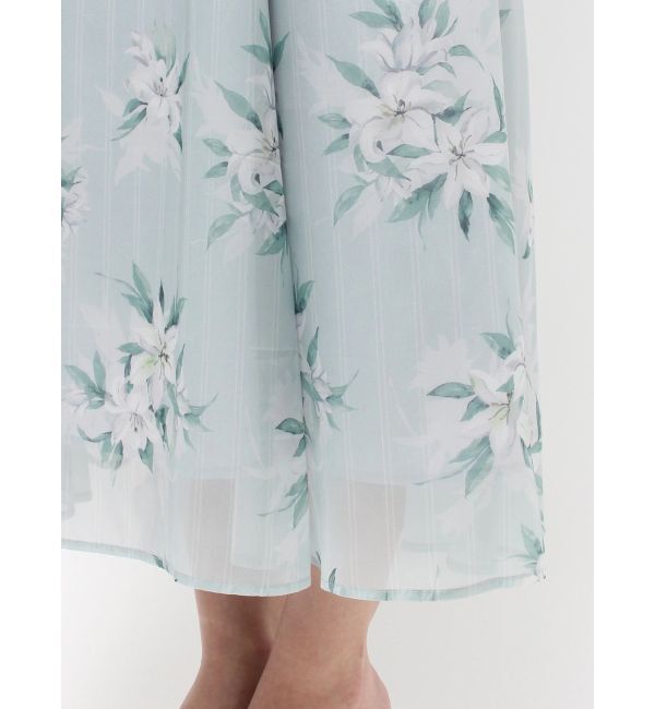 MERCURYDUO「花柄ドッキングバックレースアップワンピース」|ワンピース|