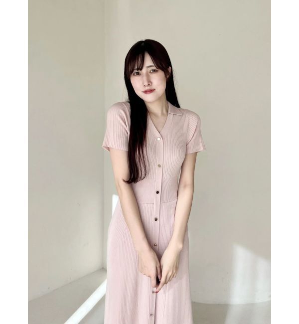 MERCURYDUO「ワイドリブスキッパーニットワンピース」|ワンピース|