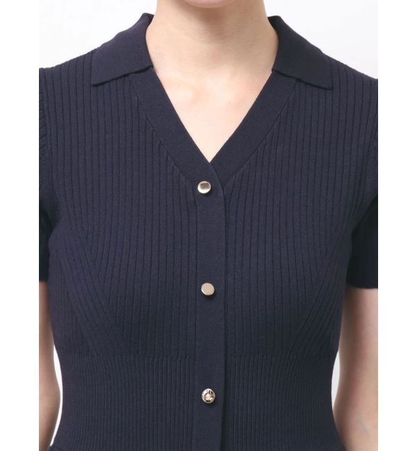 MERCURYDUO「ワイドリブスキッパーニットワンピース」|ワンピース|