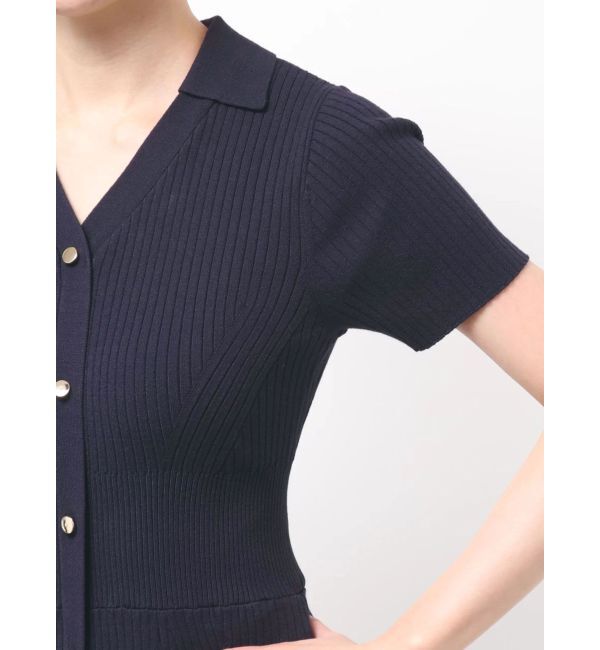 MERCURYDUO「ワイドリブスキッパーニットワンピース」|ワンピース|