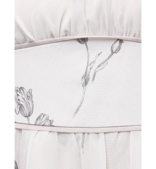 MERCURYDUO「花柄バックレースアップワンピース」|ワンピース|