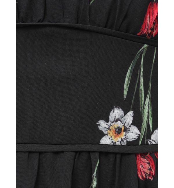 MERCURYDUO「花柄バックレースアップワンピース」|ワンピース|