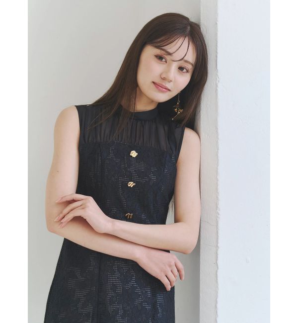 MERCURYDUO「レースベアドッキングワンピース」|ワンピース|