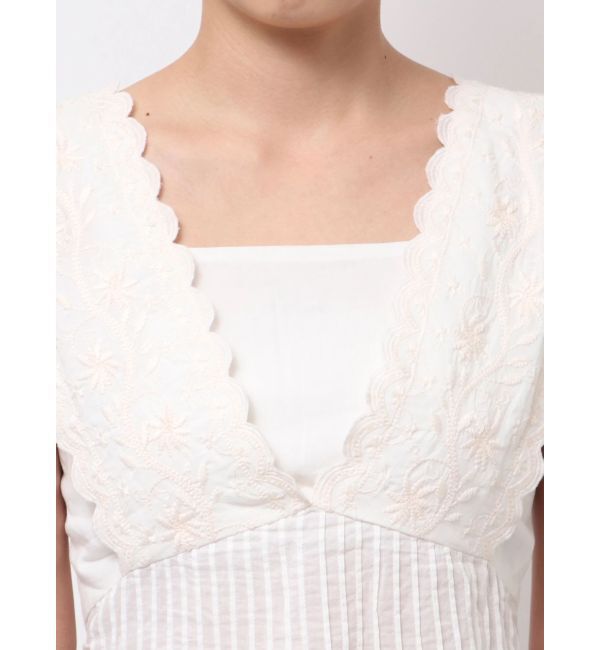 MERCURYDUO「コットンカットワーク刺繍ペプラムブラウス」|シャツ・ブラウス|