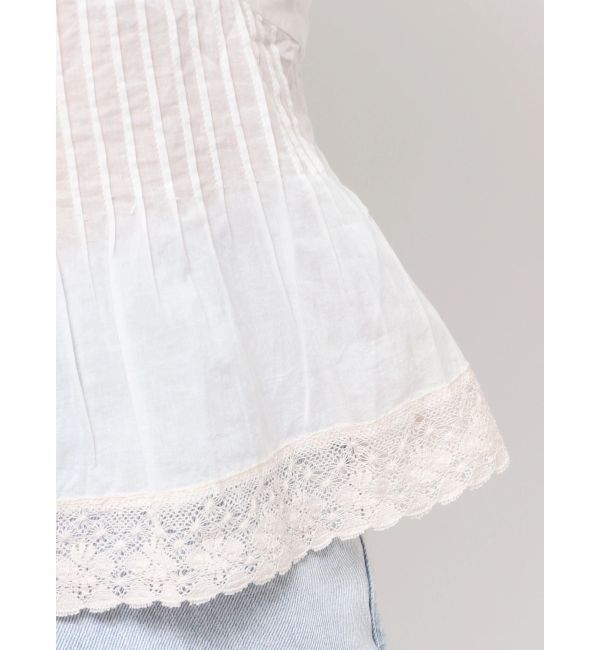 MERCURYDUO「コットンカットワーク刺繍ペプラムブラウス」|シャツ・ブラウス|