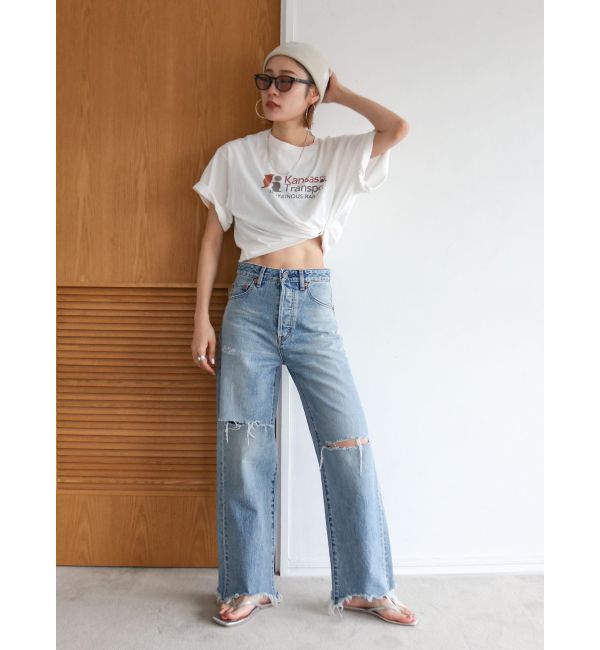 Ungrid「カラーロゴルーズTee」|Tシャツ・カットソー|