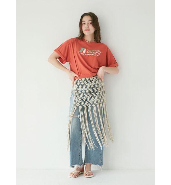 Ungrid「カラーロゴルーズTee」|Tシャツ・カットソー|