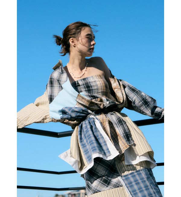 Ungrid「ビッグシルエットリメイクチェックシャツ」|シャツ・ブラウス|