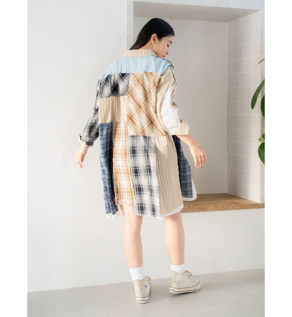 Ungrid「ビッグシルエットリメイクチェックシャツ」|シャツ・ブラウス|
