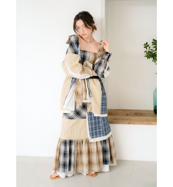 Ungrid「ビッグシルエットリメイクチェックシャツ」|シャツ・ブラウス|