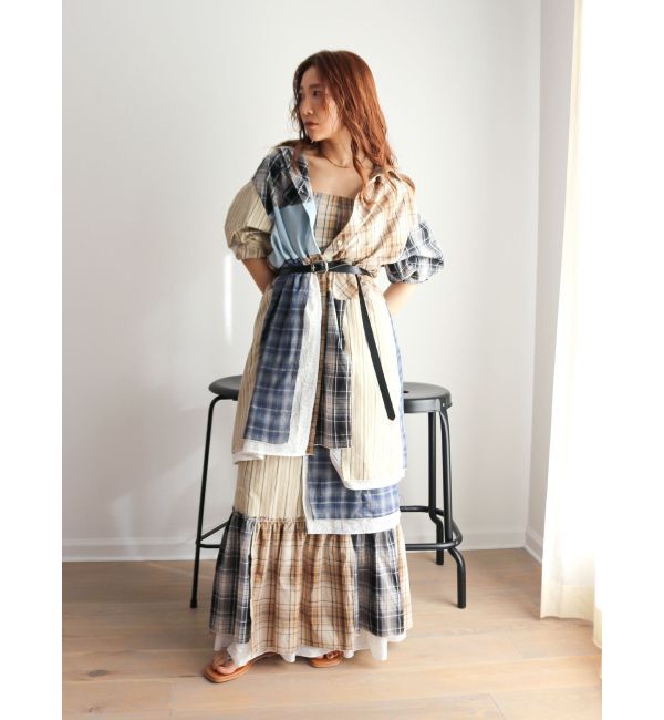 Ungrid「ビッグシルエットリメイクチェックシャツ」|シャツ・ブラウス|