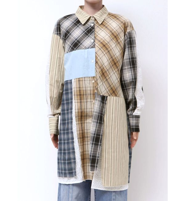 Ungrid「ビッグシルエットリメイクチェックシャツ」|シャツ・ブラウス|