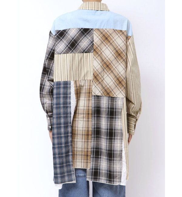 Ungrid「ビッグシルエットリメイクチェックシャツ」|シャツ・ブラウス|