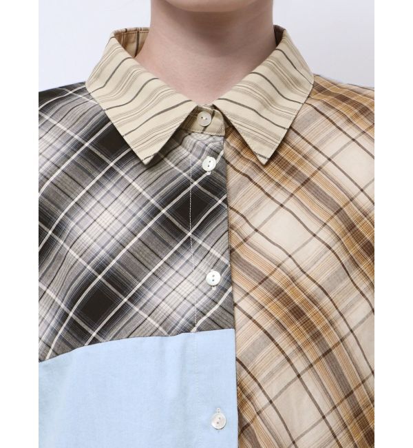 Ungrid「ビッグシルエットリメイクチェックシャツ」|シャツ・ブラウス|
