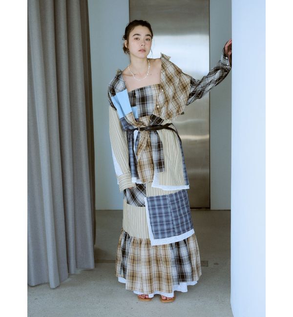 Ungrid「ビッグシルエットリメイクチェックシャツ」|シャツ・ブラウス|