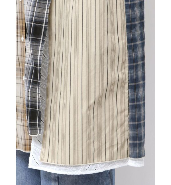 Ungrid「ビッグシルエットリメイクチェックシャツ」|シャツ・ブラウス|