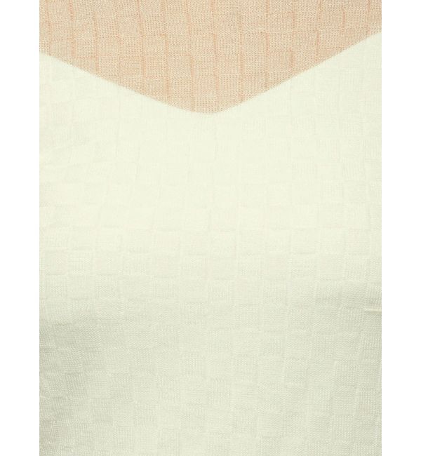 LAGUNAMOON「シアーブロックチェックニットプルオーバー」|ニット・セーター|