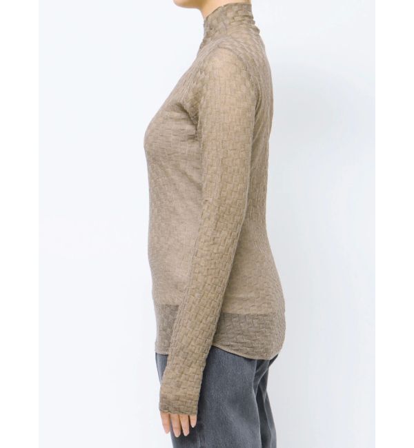 LAGUNAMOON「シアーブロックチェックニットプルオーバー」|ニット・セーター|