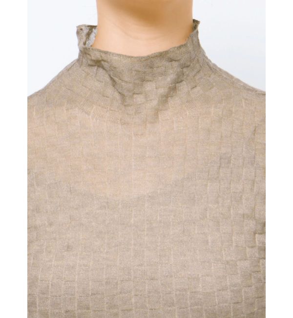 LAGUNAMOON「シアーブロックチェックニットプルオーバー」|ニット・セーター|